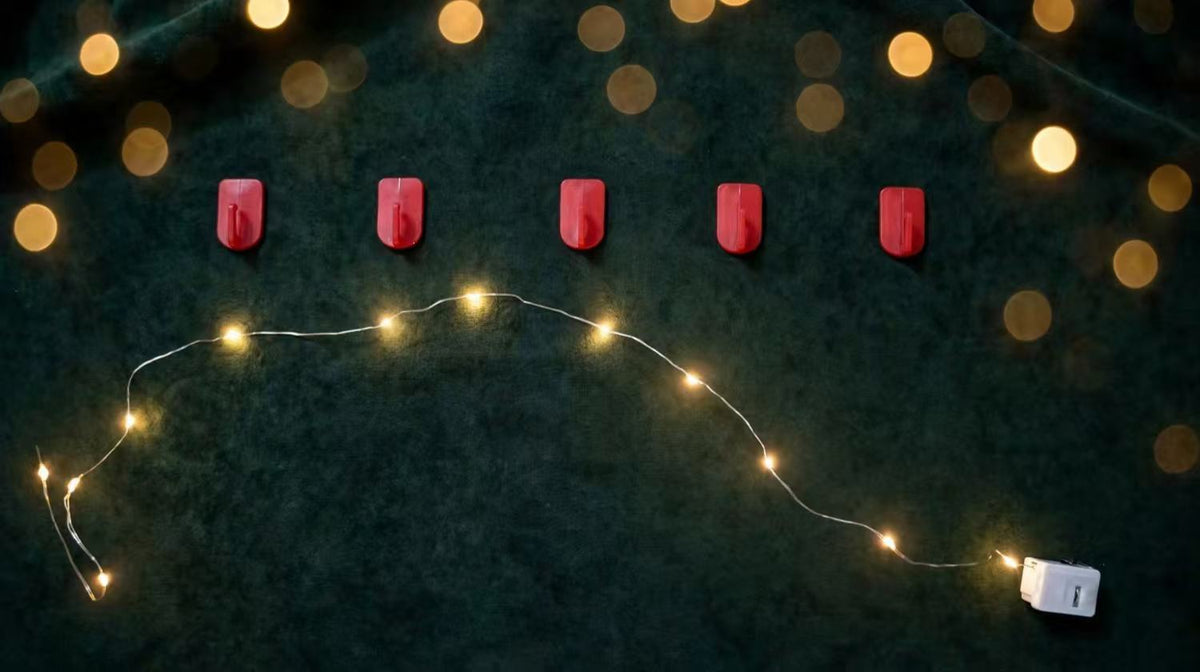 Felt Merry Christmas Garland with Fairy Lights