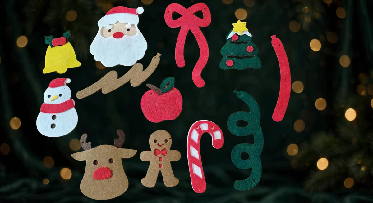Felt Merry Christmas Garland with Fairy Lights