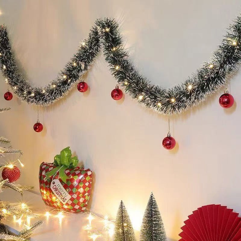 Snow-Kissed Christmas Tinsel Garland Decor Set · 2M