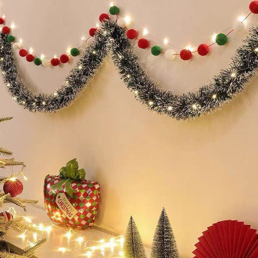 Snow-Kissed Christmas Tinsel Garland Decor Set · 2M