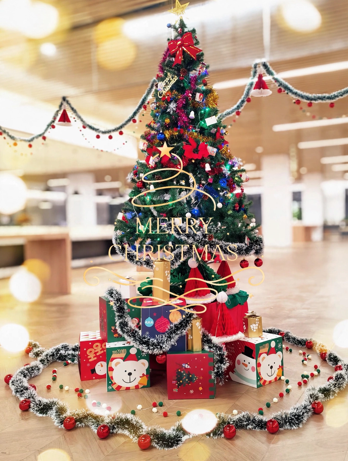Snow-Kissed Christmas Tinsel Garland Decor Set · 2M