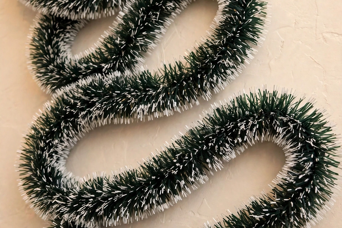 Snow-Kissed Christmas Tinsel Garland Decor Set · 2M